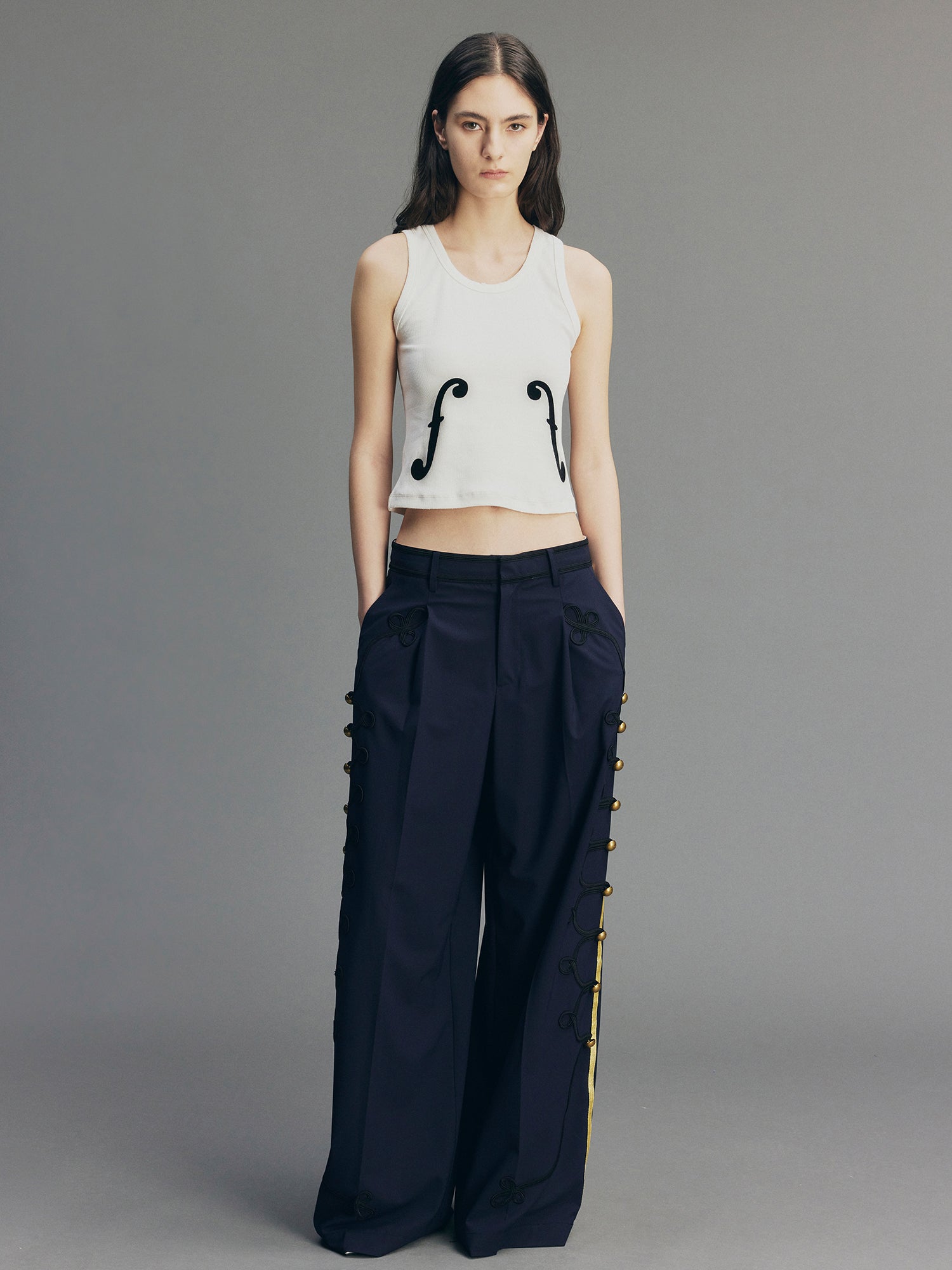 Vintage Romantic Officer Pants