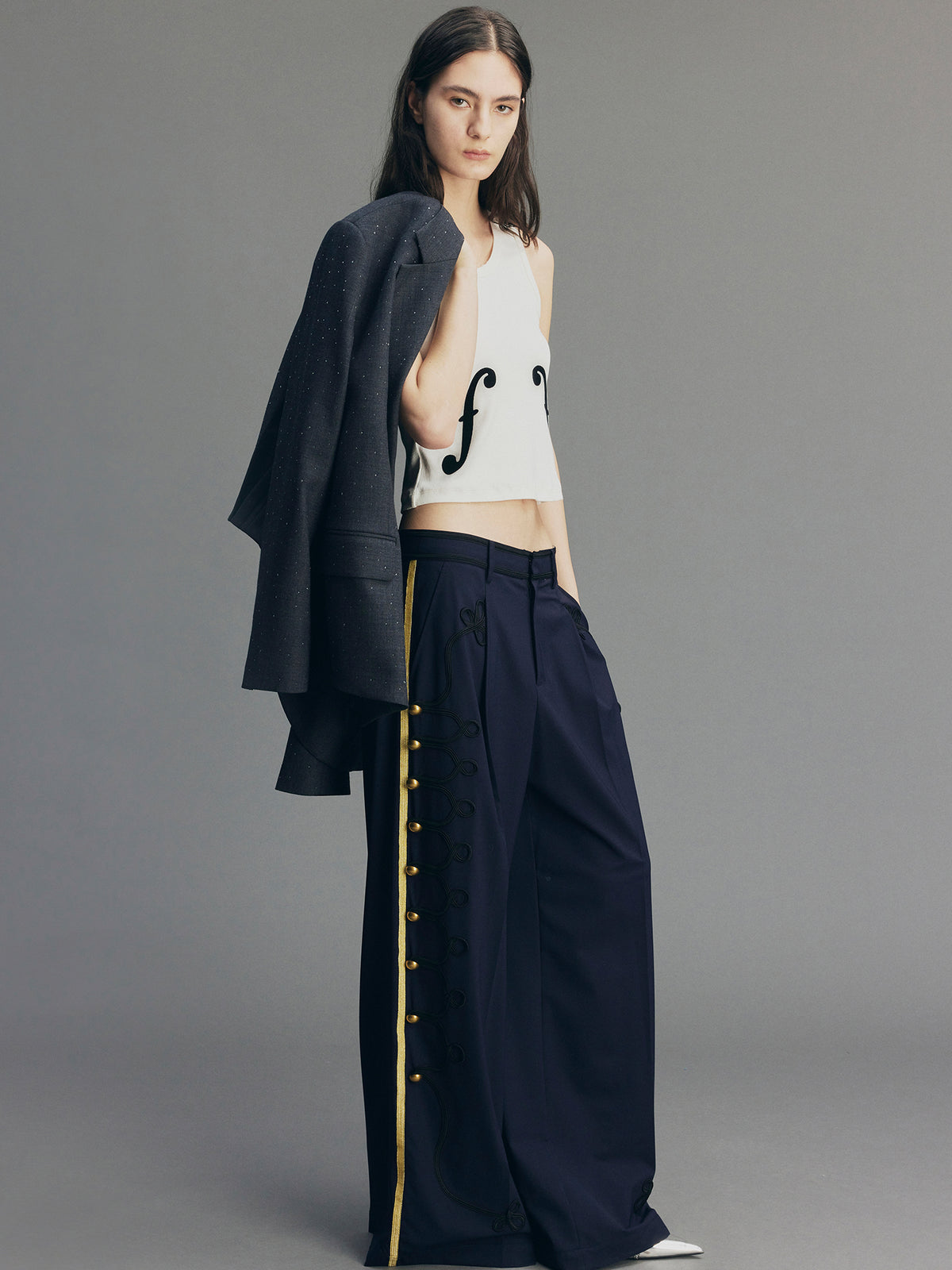 Vintage Romantic Officer Pants