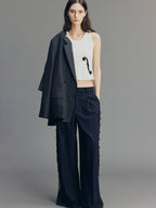 Vintage Romantic Officer Pants