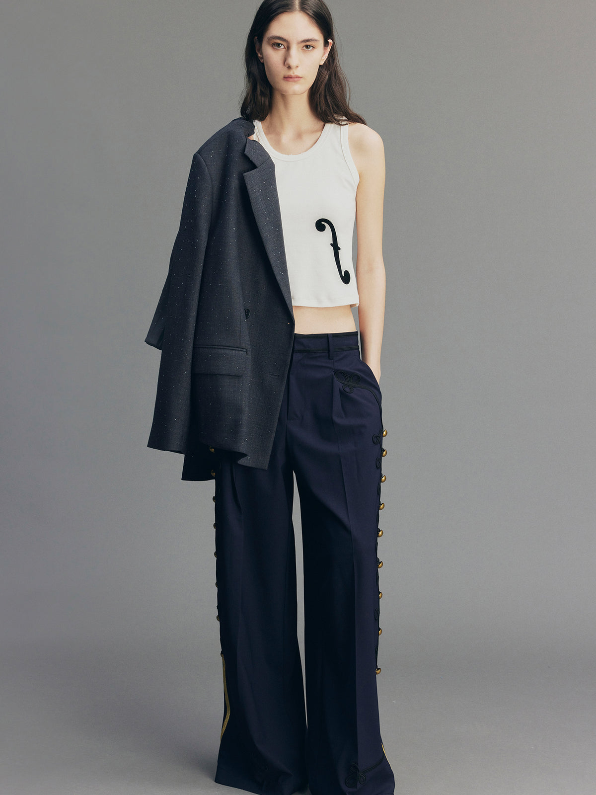Vintage Romantic Officer Pants