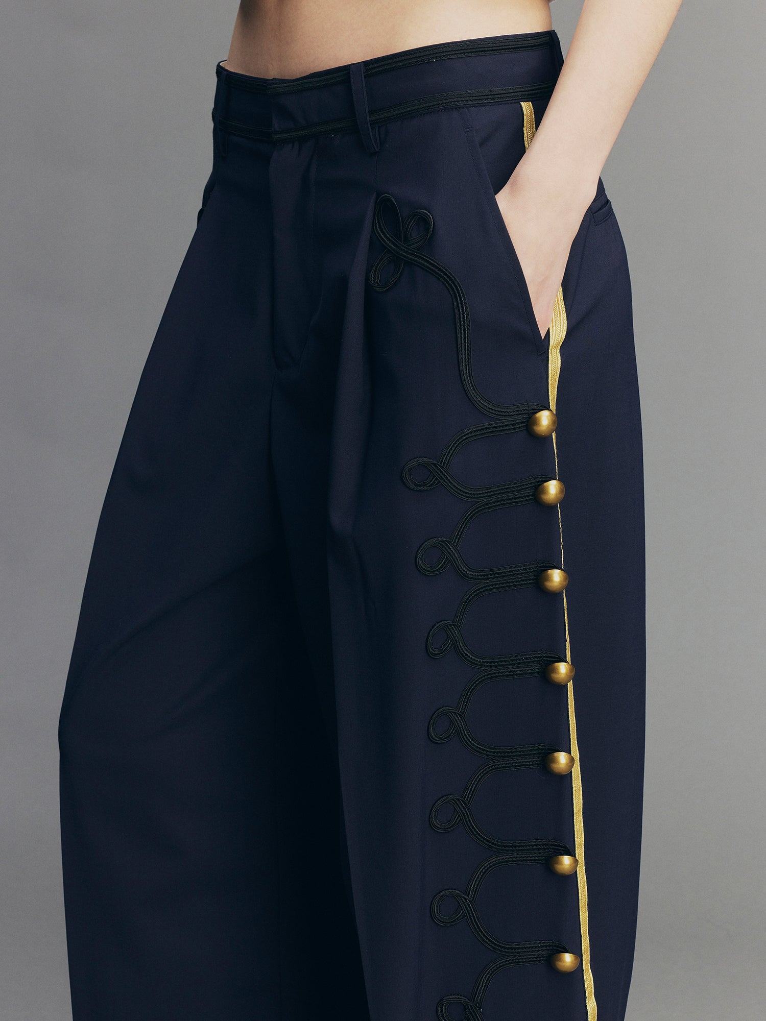 Vintage Romantic Officer Pants