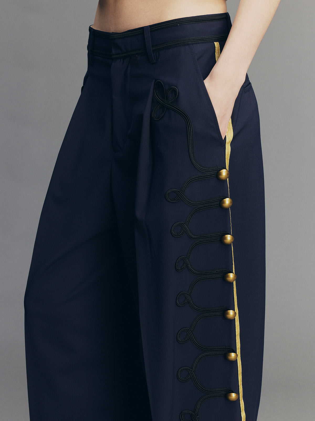 Vintage Romantic Officer Pants