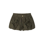Bow-Detail Drawstring Cargo Shorts