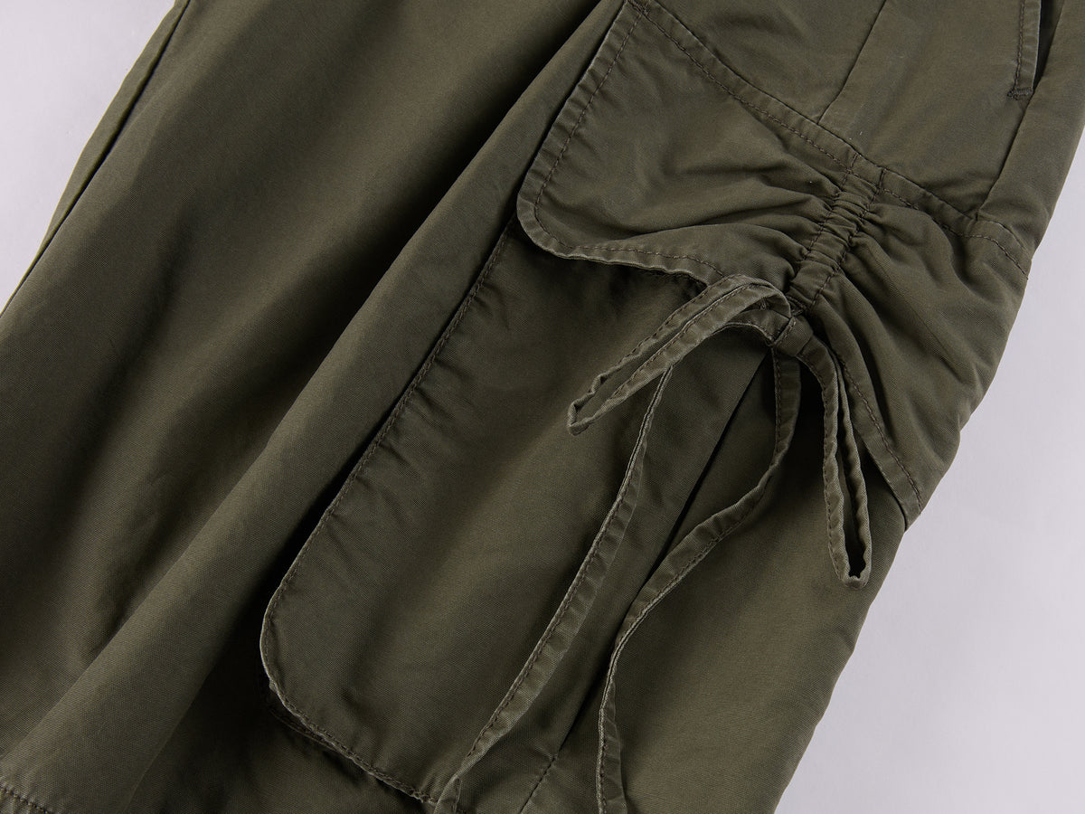 Bow-Detail Drawstring Cargo Pants