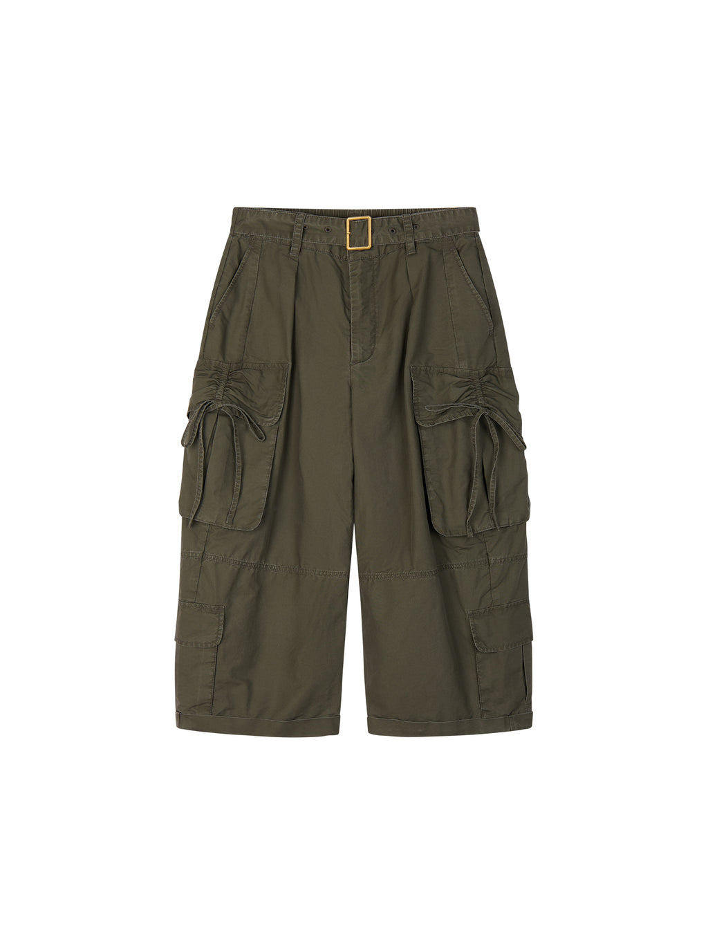 Bow-Detail Drawstring Cargo Pants