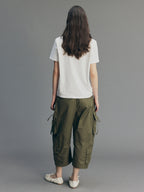 Bow-Detail Drawstring Cargo Pants
