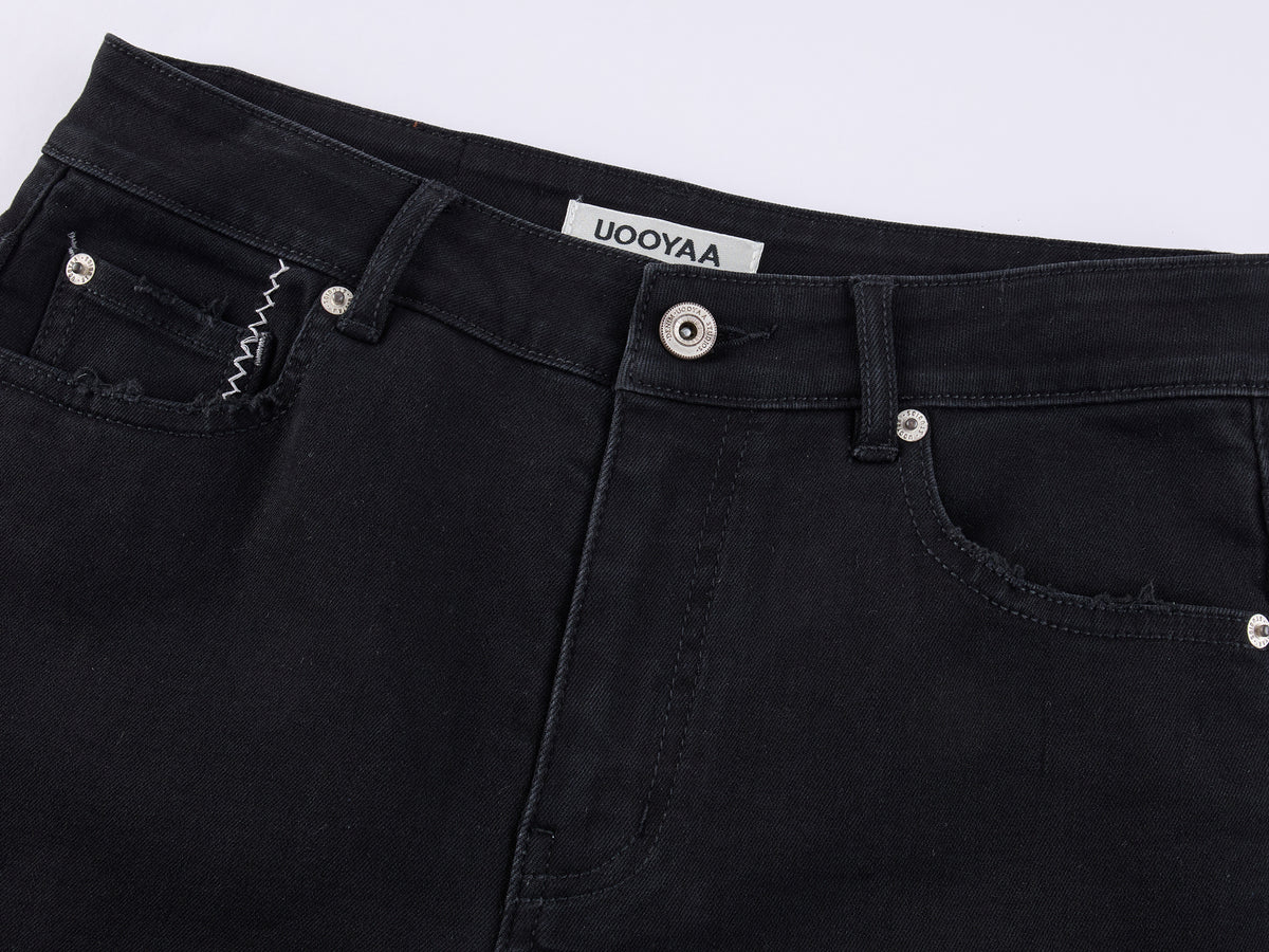 Rock-Inspired Skinny Distressed Jeans