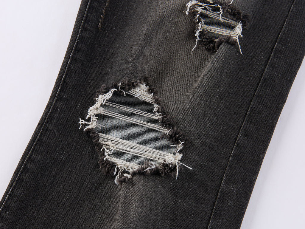 Rock-Inspired Skinny Distressed Jeans