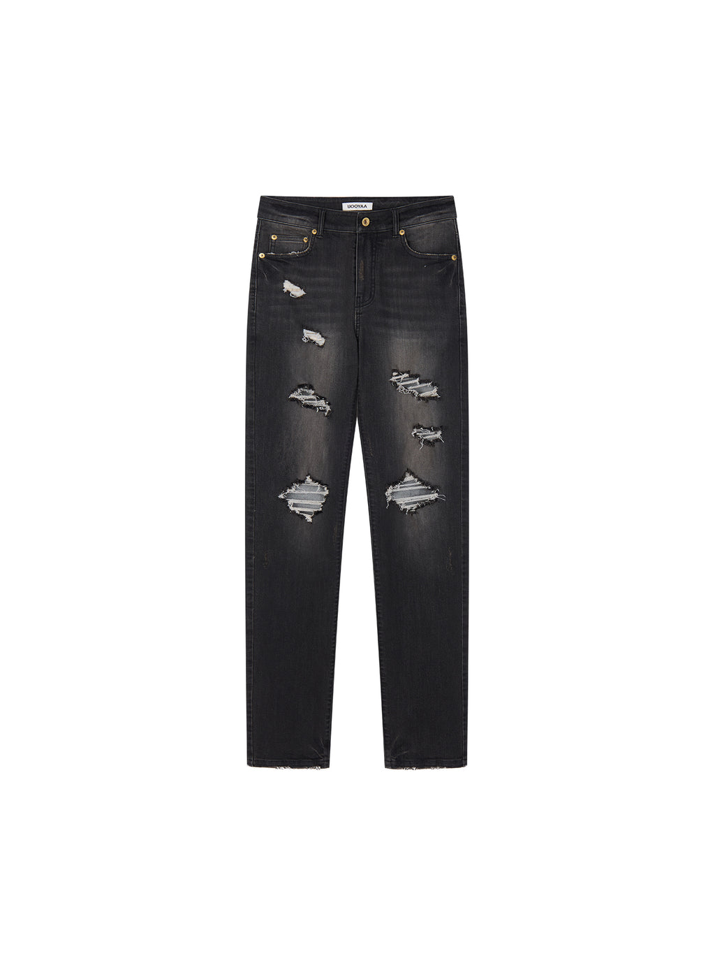 Rock-Inspired Skinny Distressed Jeans