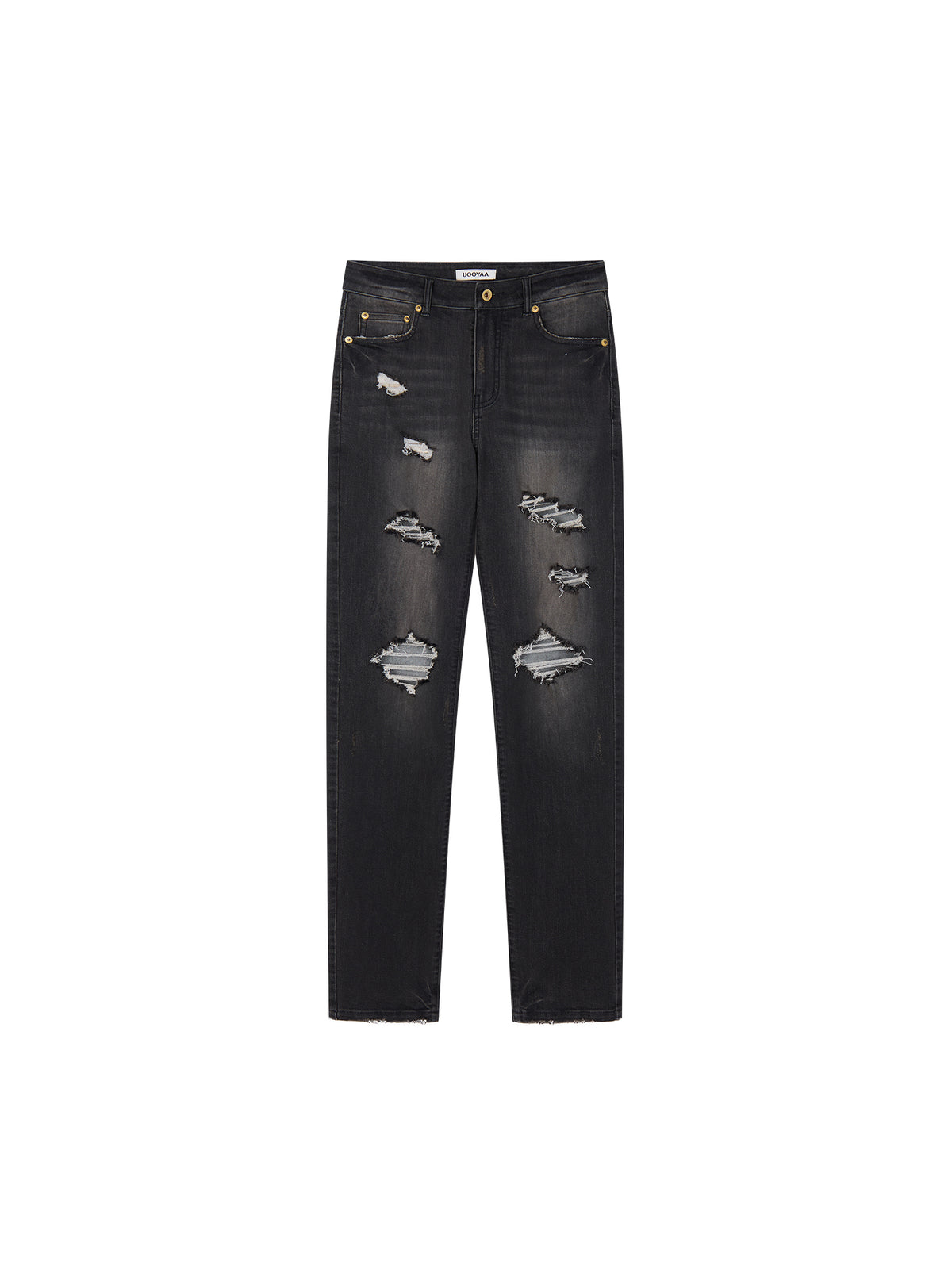Rock-Inspired Skinny Distressed Jeans