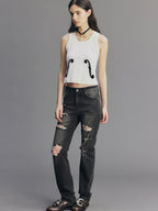 Rock-Inspired Skinny Distressed Jeans