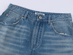 Vintage Rhinestone Straight Jeans