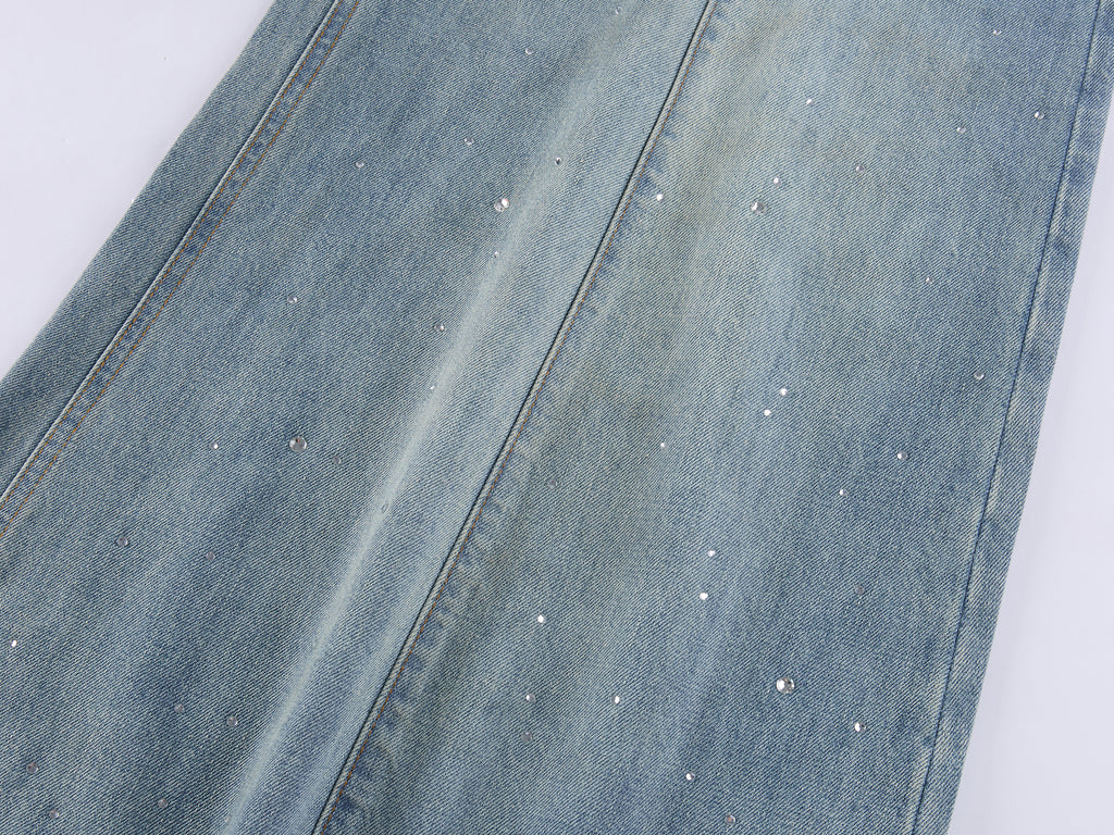 Vintage Glam Balloon Rhinestone Jeans