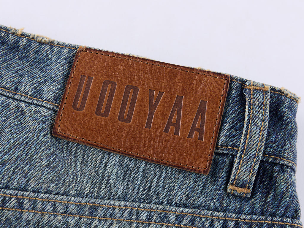 Vintage 3D-Bow Denim Mini Skirt