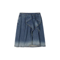 Vintage 3D-Bow Denim Mini Skirt