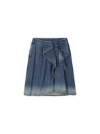 Vintage 3D-Bow Denim Mini Skirt
