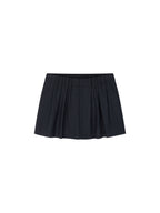 Asymmetric Pleat Rhinestone Pencil Skirt