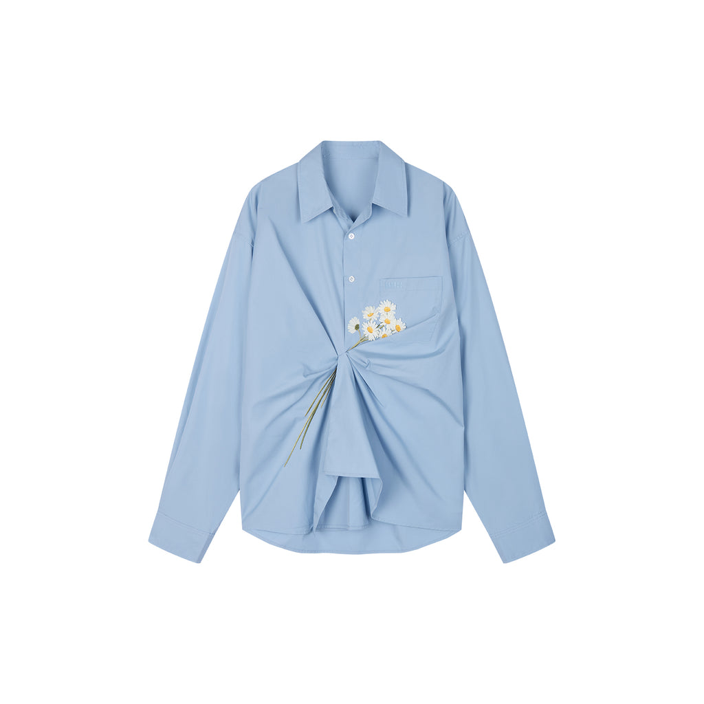 3D Embroidered Daisy Shirt