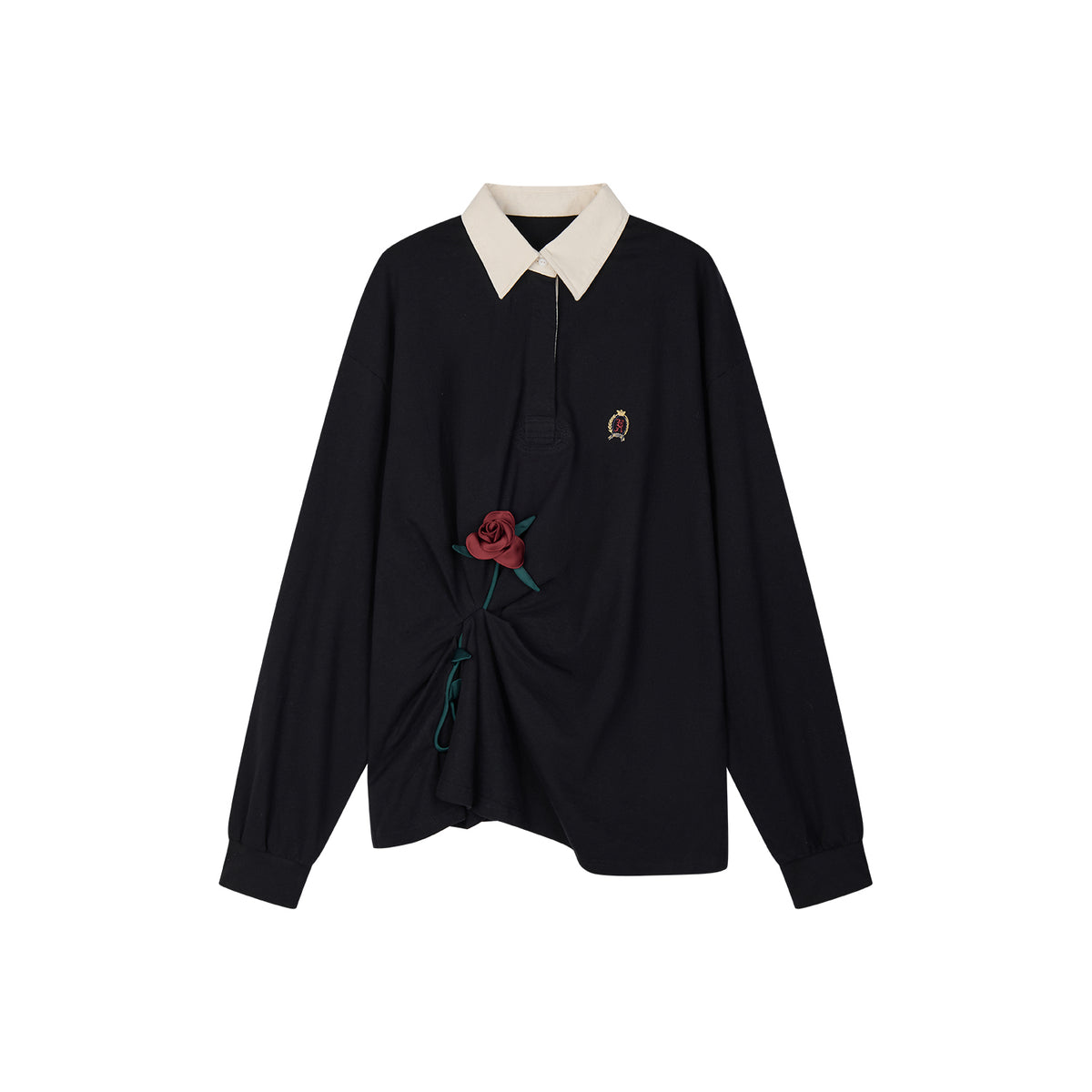 Hand-Shaped Rose Polo T-Shirt