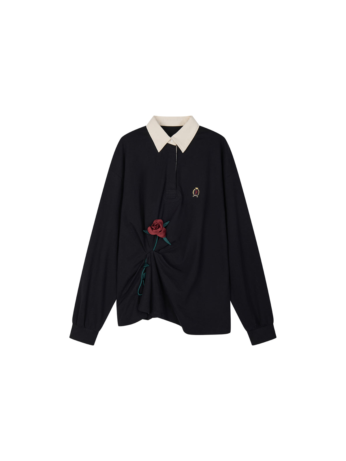 Hand-Shaped Rose Polo T-Shirt