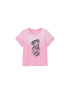 Bear-Print Embroidery T-shirt