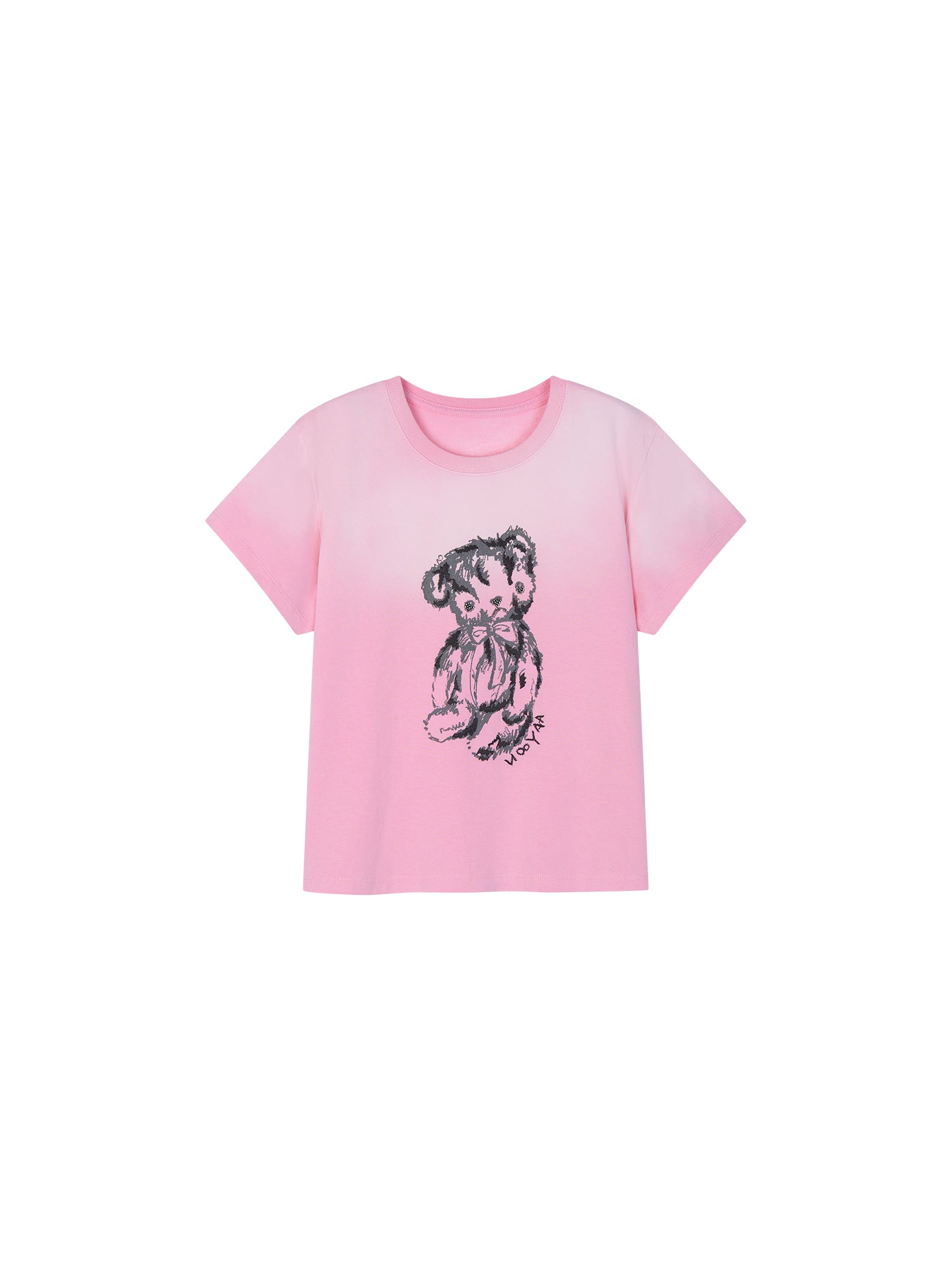 Bear-Print Embroidery T-shirt