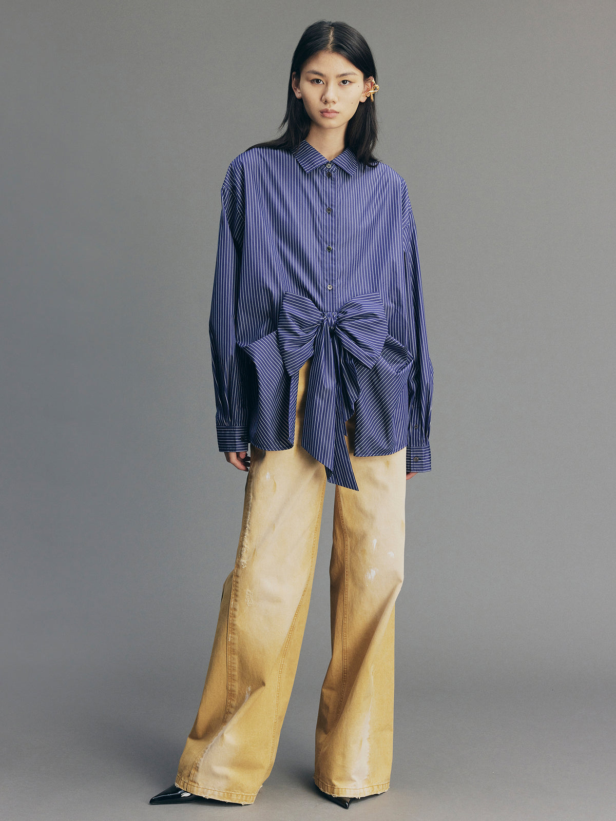 Reversible Bow Two-Way Shirt