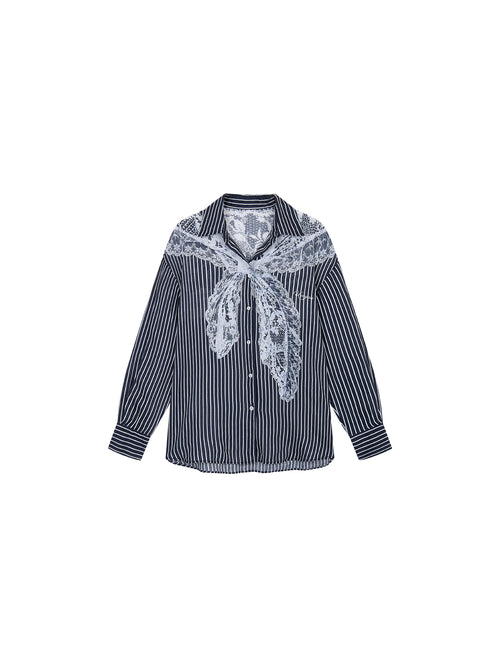 Striped Sailor Collar Shirt