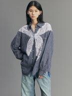 Striped Sailor Collar Shirt