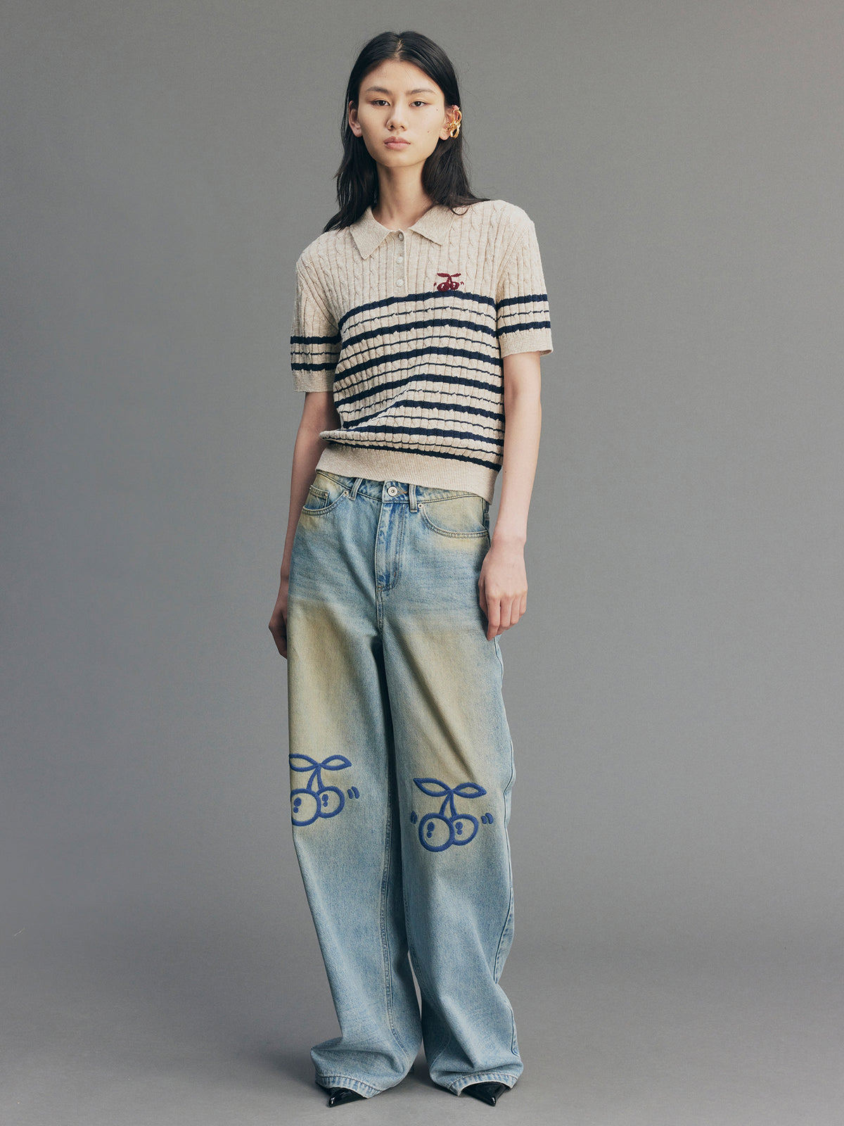 Striped Sporty Cherry T-shirt