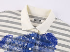 Bear-Print Polo Sweatshirt
