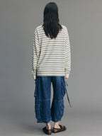 Bear-Print Polo Sweatshirt