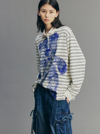 Bear-Print Polo Sweatshirt