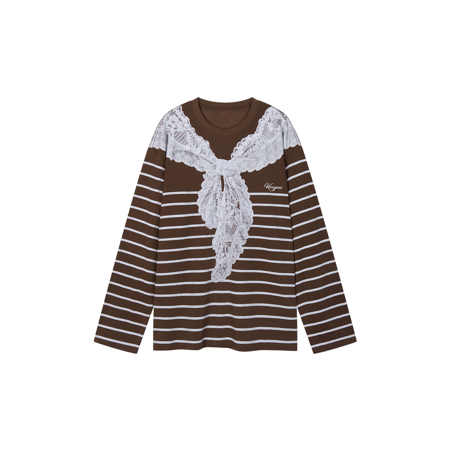 Striped Sailor Collar  Swearshirt