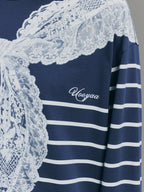 Striped Sailor Collar Sweatshirt