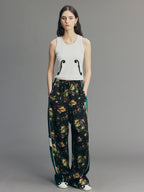 Jacquard Lace Mixed Sport Pants