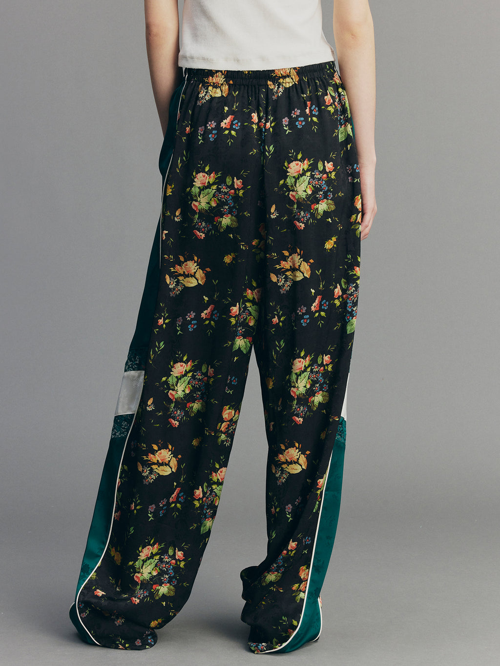 Jacquard Lace Mixed Sport Pants