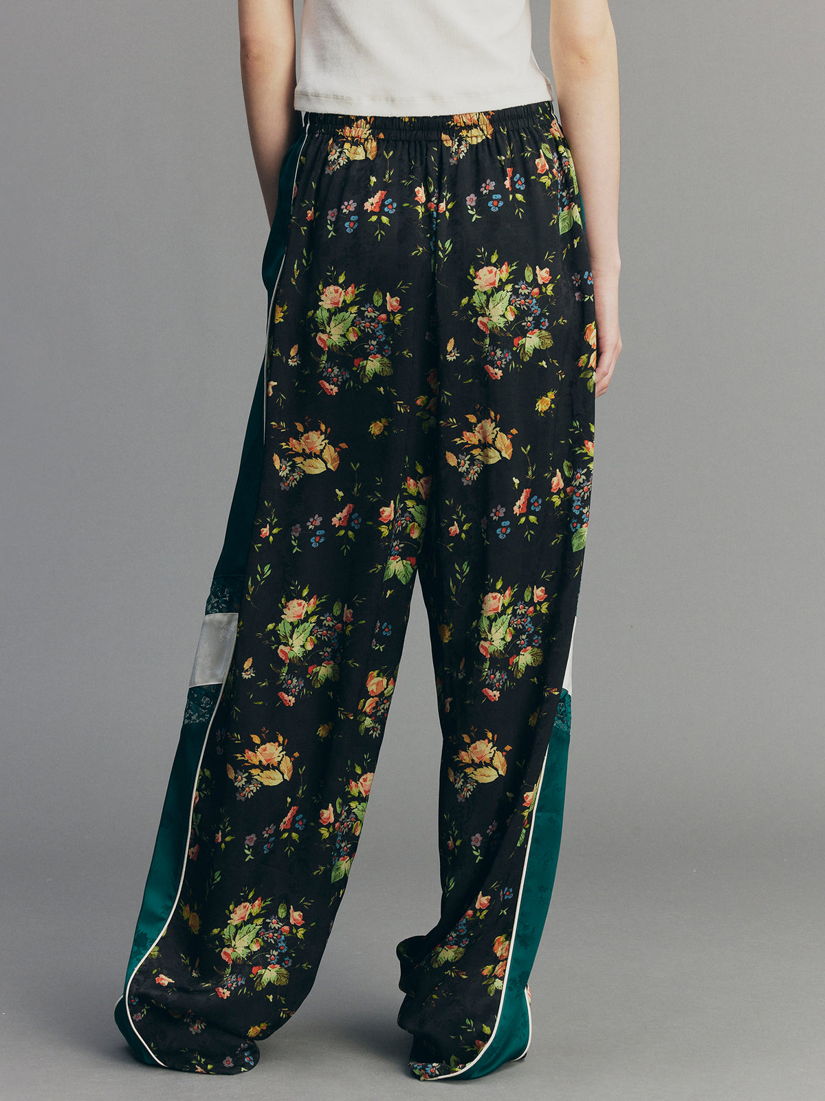 Jacquard Lace Mixed Sport Pants