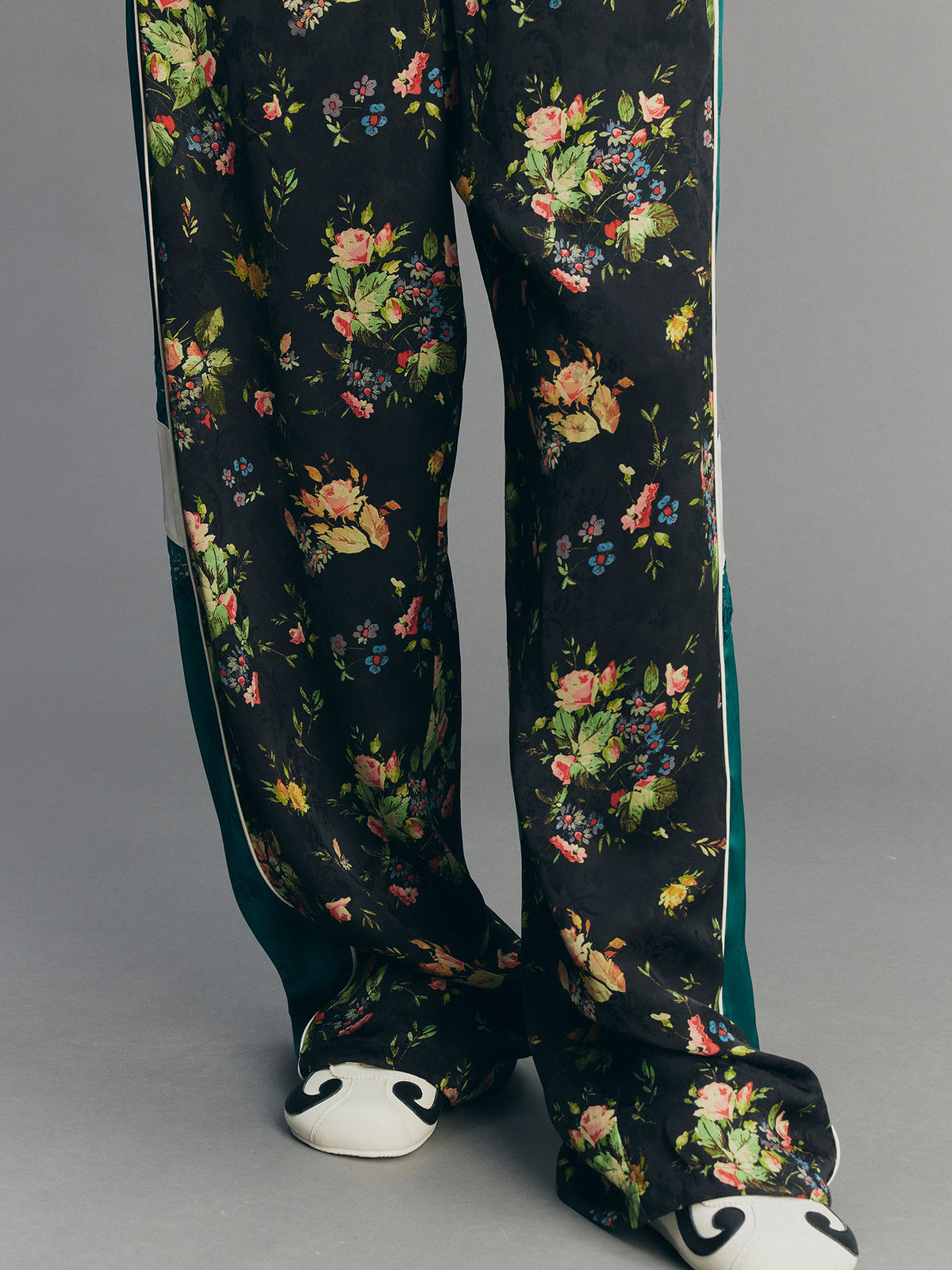 Jacquard Lace Mixed Sport Pants