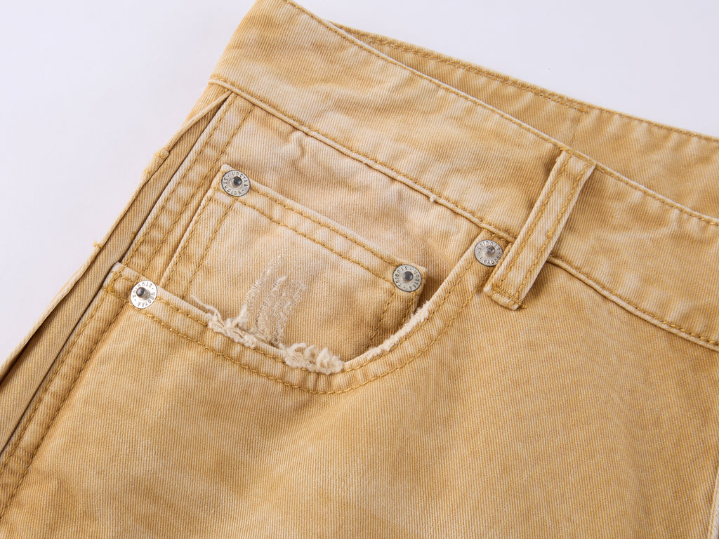 Paint-Spot Distressed Jeans