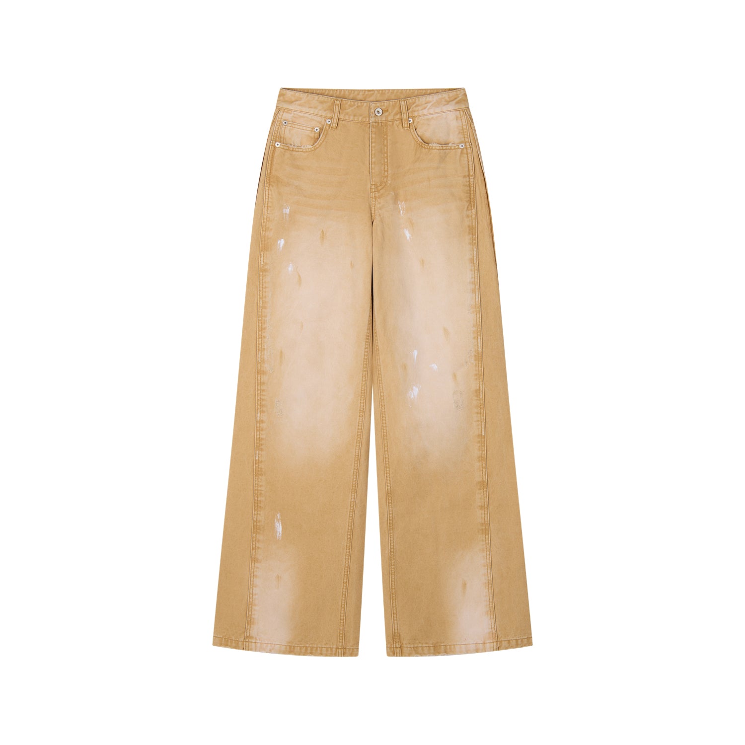 Paint-Spot Distressed Jeans