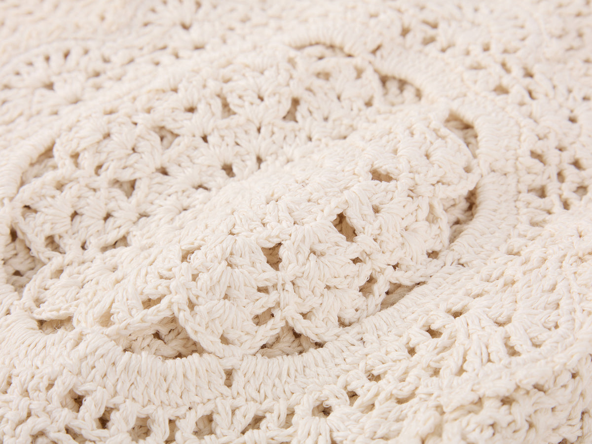 Vintage Hand-Crochet Floral Skirt