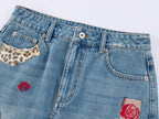 Vintage Patchwork Remake Denim Skirt