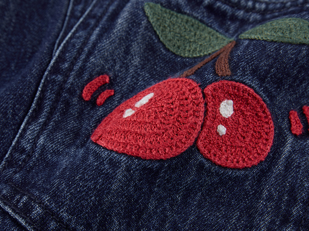 Sporty Cherry Slub Barrel Jeans