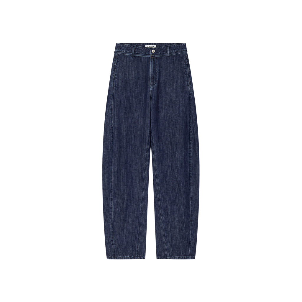 Sporty Cherry Slub Barrel Jeans