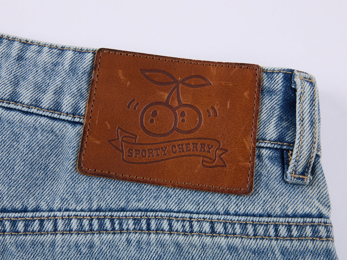 Sporty Cherry Vintage Straight-Leg Jeans