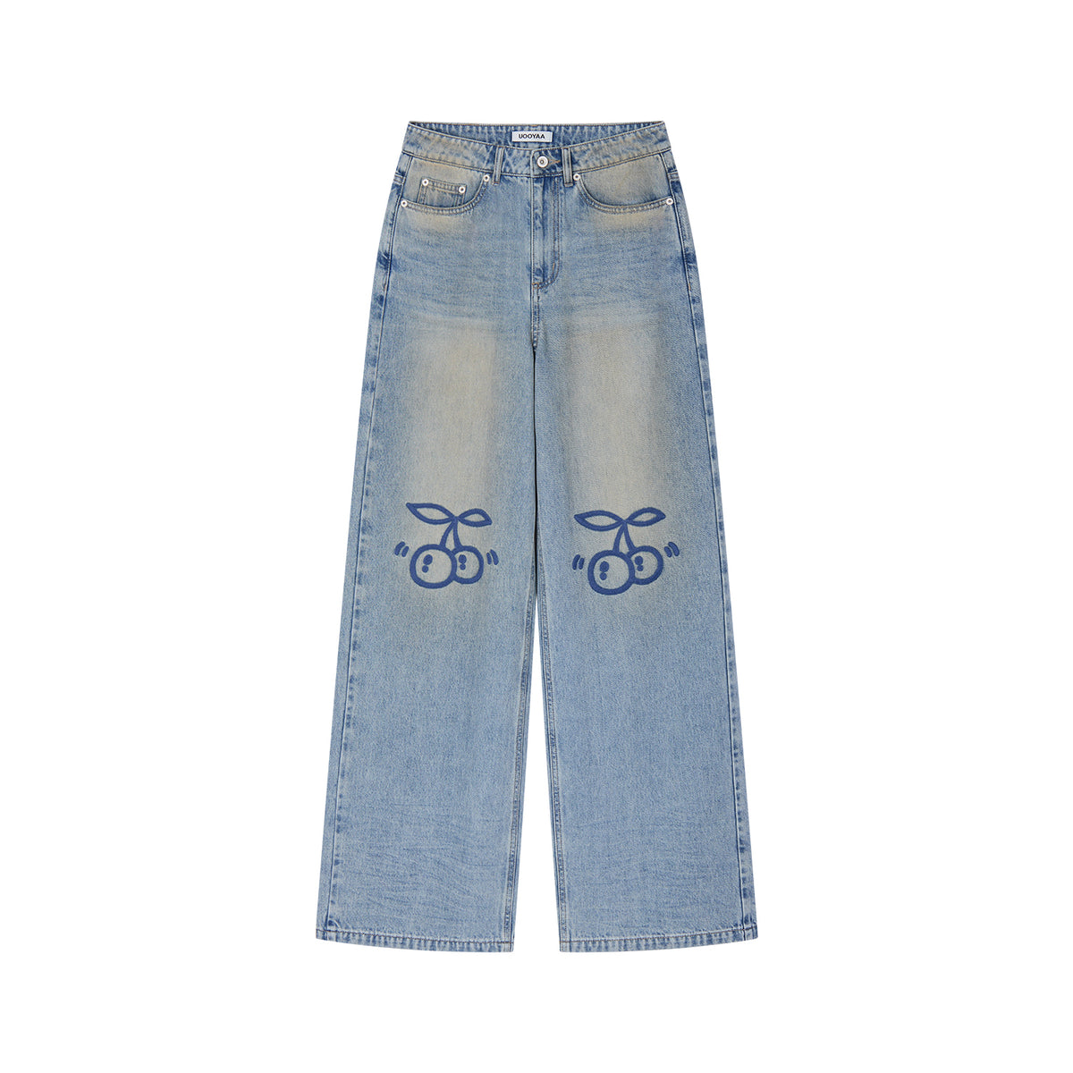 Sporty Cherry Vintage Straight-Leg Jeans