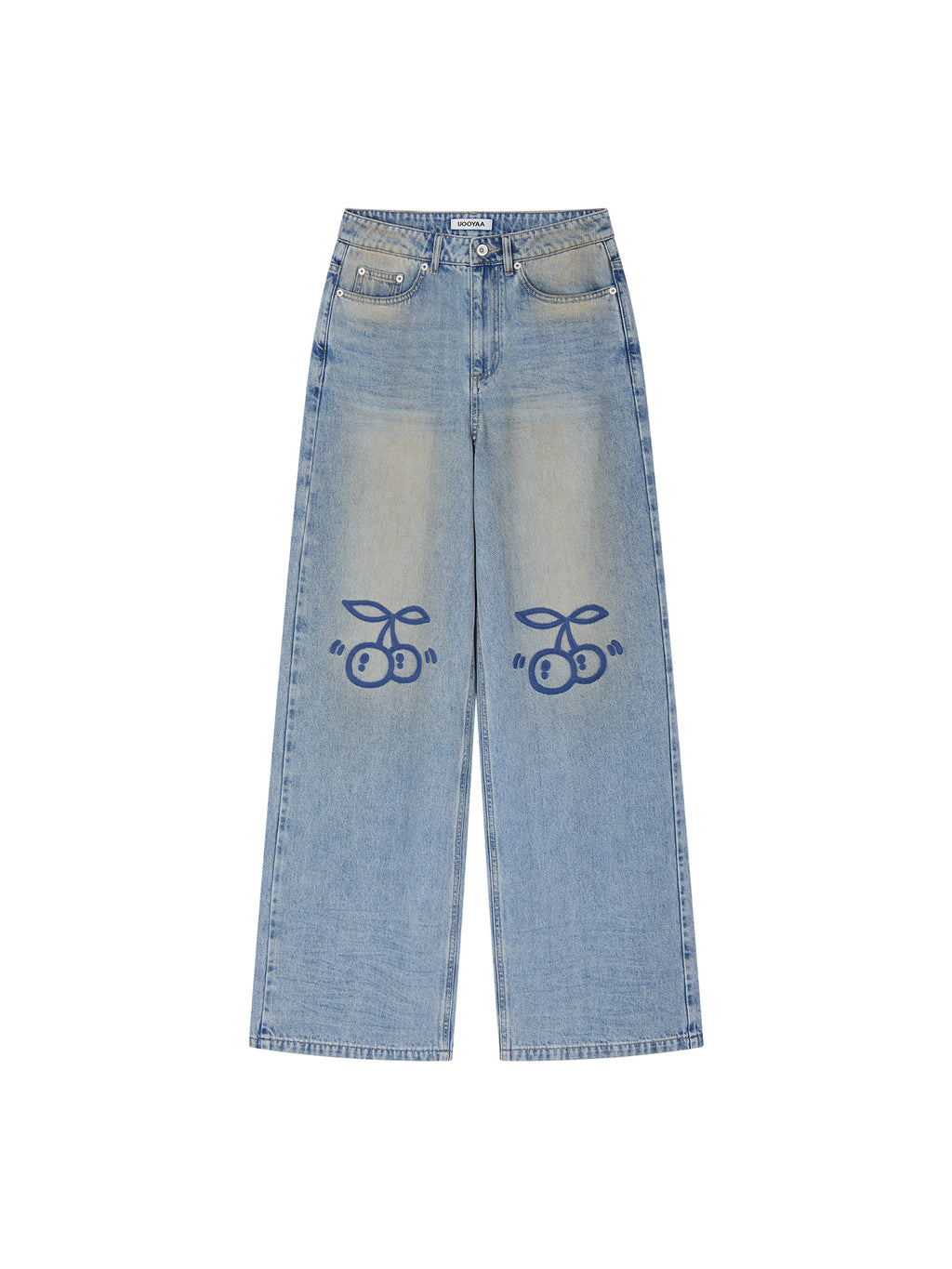 Sporty Cherry Vintage Straight-Leg Jeans