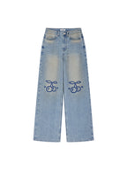 Sporty Cherry Vintage Straight-Leg Jeans