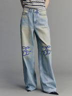 Sporty Cherry Vintage Straight-Leg Jeans